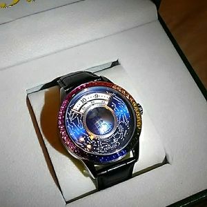 Men moving earth mechanical watch!